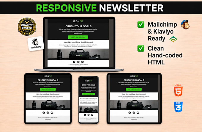 code a bulletproof responsive HTML email template