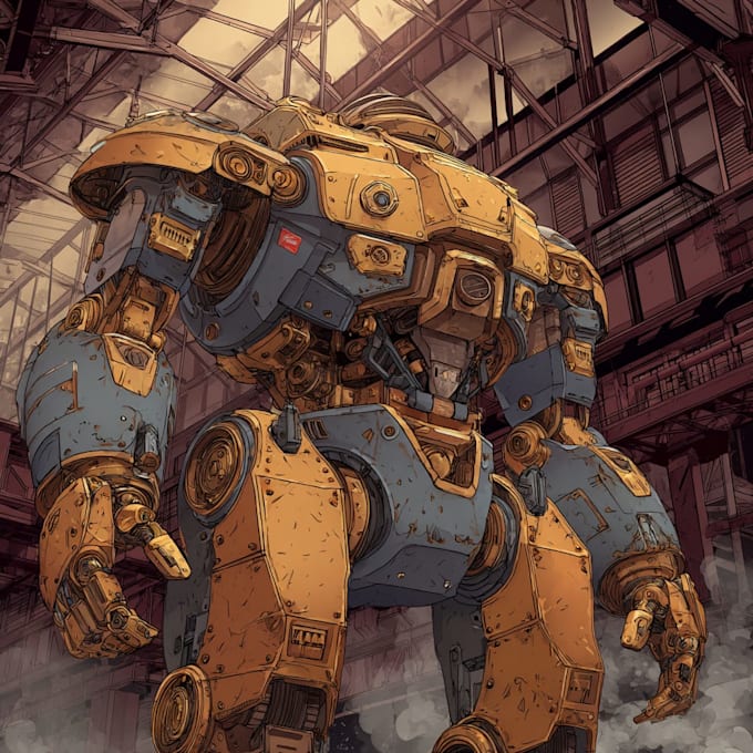 draw or design mechs robots concepts