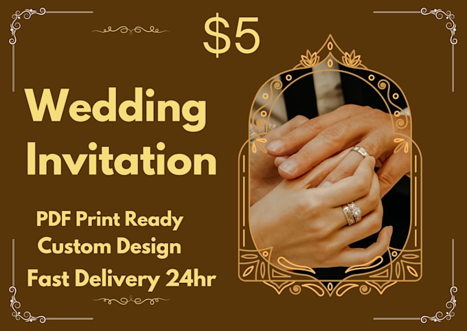 design islamic wedding invitation card and PDF print