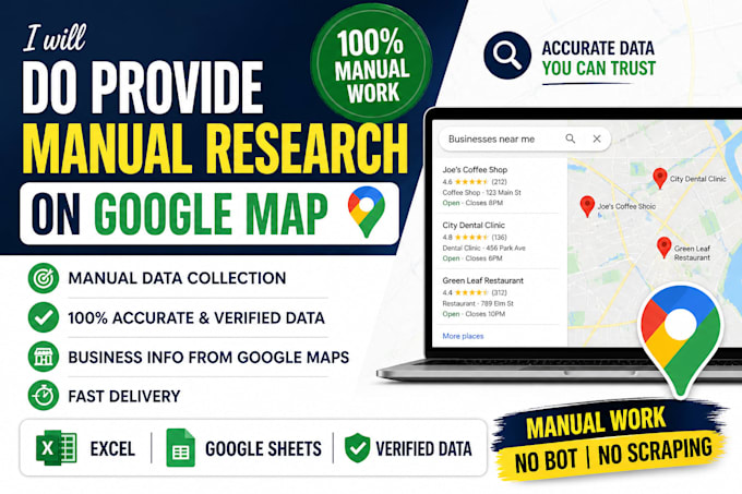 do provide manual research on google map