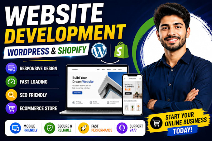 design a stunning wordpress or shopify website
