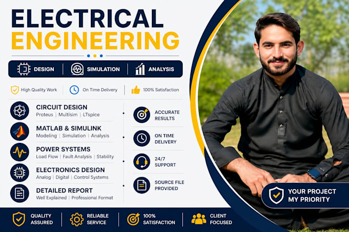 create circuit designs and matlab simulations for engineering projects