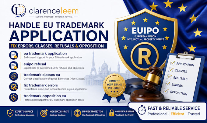 handle eu trademark application fix errors classes refusals and opposition euipo