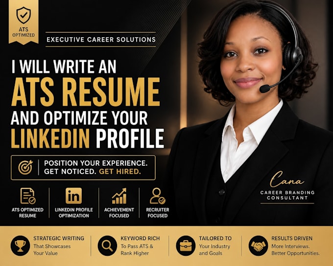 write an executive ats resume and linkedin profile