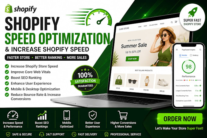 do shopify speed optimization, speed up page and fast loading page