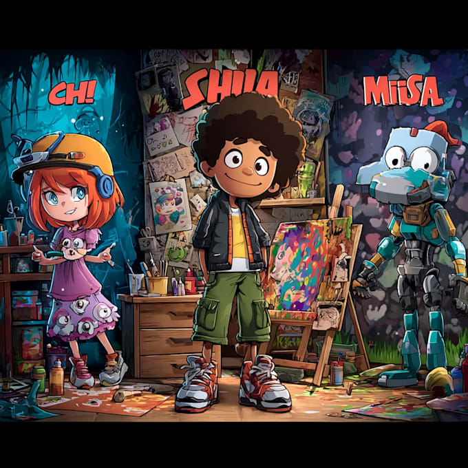 turn your idea into fun cartoon illustration