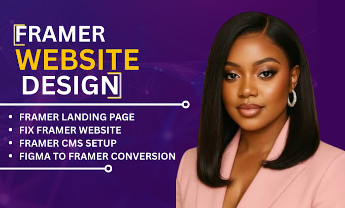 design framer website development, framer landing page figma to framer