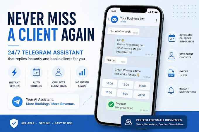 build a telegram booking bot for your business