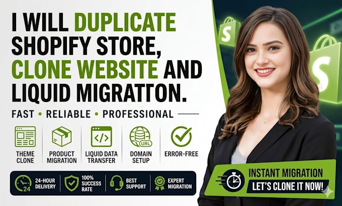 duplicate and copy shopify store clone shopify website and do shopify migration