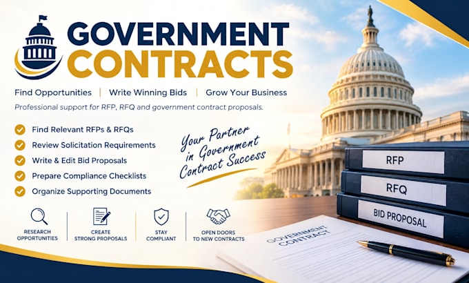 find rfp, write bid proposal, winning government contract, rfq, respond to rfp