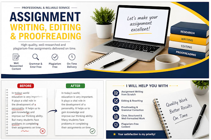 do copywriting and write english assignments