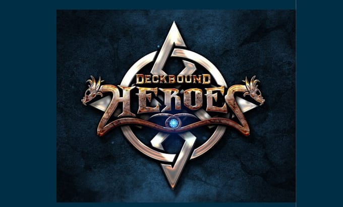 design deck bound heroes video game logo