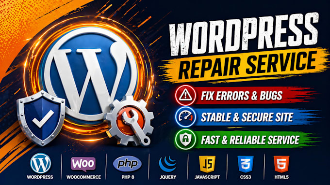 repair broken wordpress websites and fix all errors