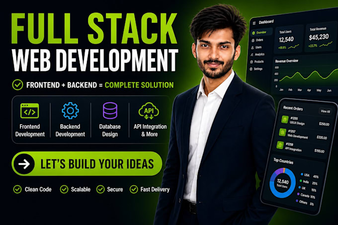 develop full stack saas business web app dashboard, payment integration