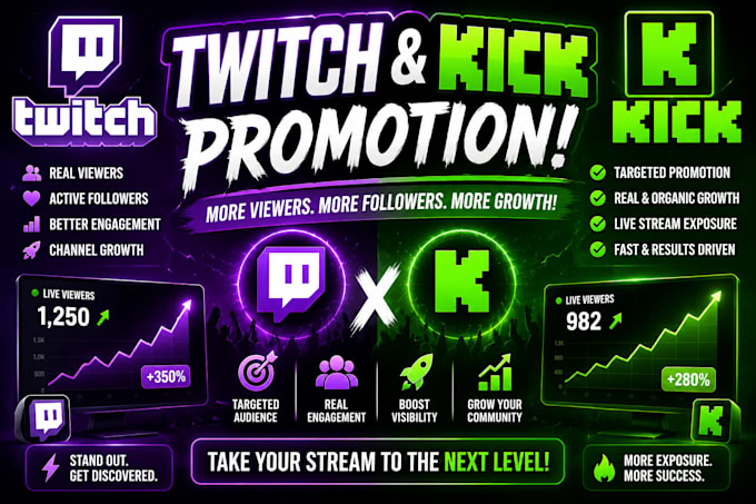 boost your twitch and kick stream visibility and engagement