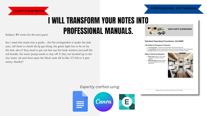 transform your notes into professional safety and sop manuals