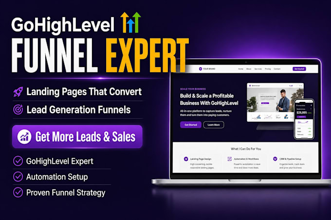 build high converting gohighlevel funnel landing page