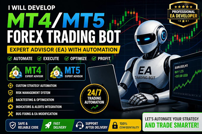 develop mt4 and mt5 forex trading bot with automation