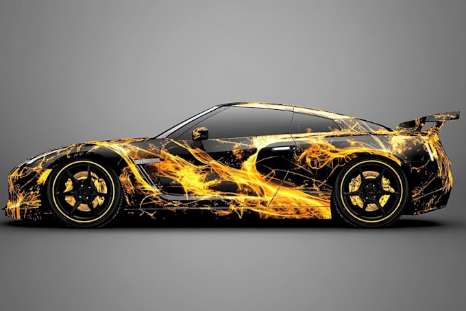 create car wrap design, racing car wrap design,