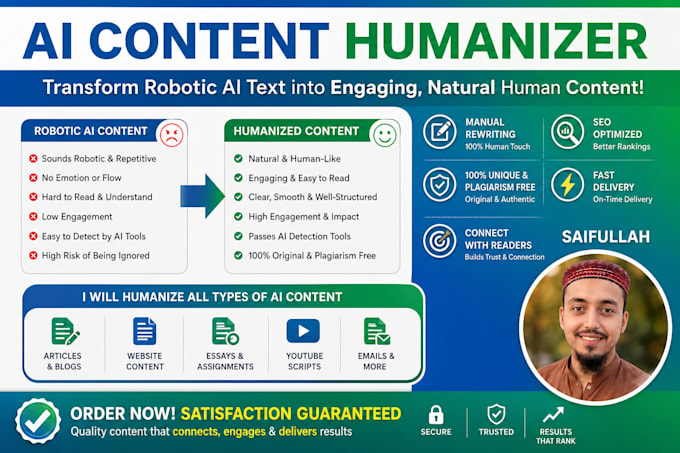 humanize ai content and write SEO blog posts