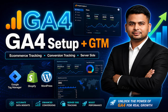 setup ga4 with GTM and ecommerce tracking