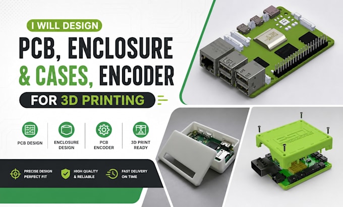 design pcb, pcb enclosure and cases, pcb encoder for 3d printing