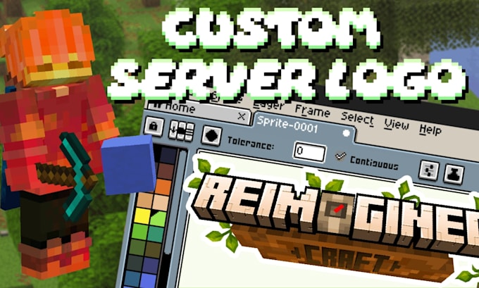 design a custom 3d minecraft title or logo for your server