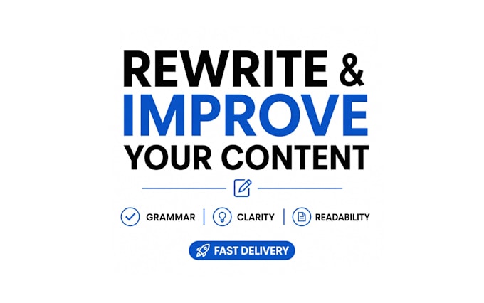 rewrite and improve your content for clarity and readability