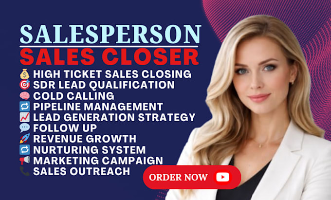 salesperson b2b sales closer high ticket sales representative sdr