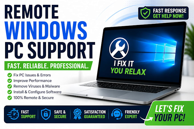 remote windows PC support and troubleshooting