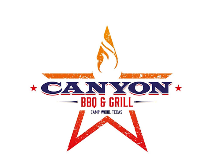 design food, BBQ, grill and restaurant logo