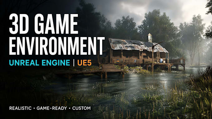 create 3d game environment, unreal engine environment, ue5 environment