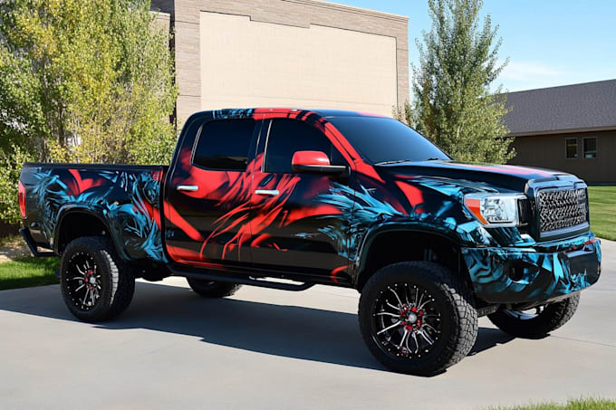make a professional van wrap, vehicle wrap
