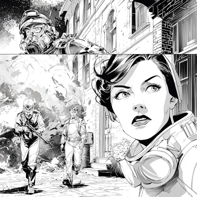 comic book illustration with comic book illustrator