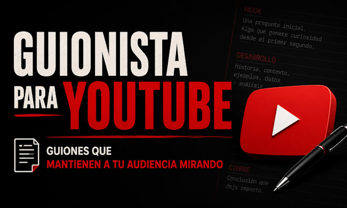 escribiré guiones atractivos para youtube