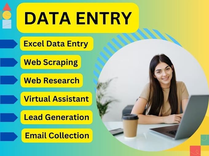 provide web research, market research and data entry