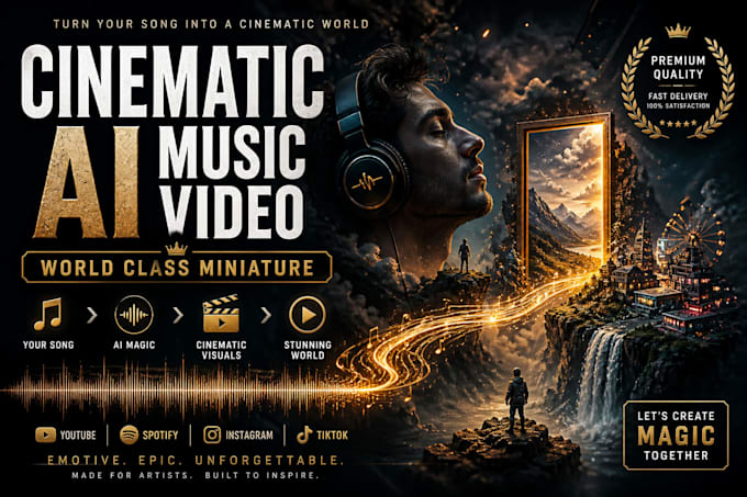 create cinematic ai music videos world class miniature