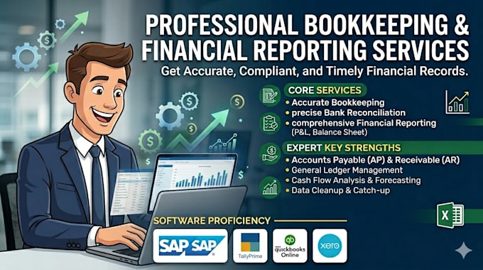 do book keeping, bank reconciliation and financial reporting