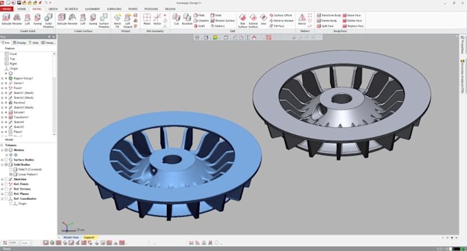 do reverse engineering from 3d scan to cad model