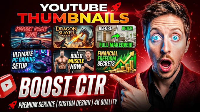 custom youtube thumbnail design