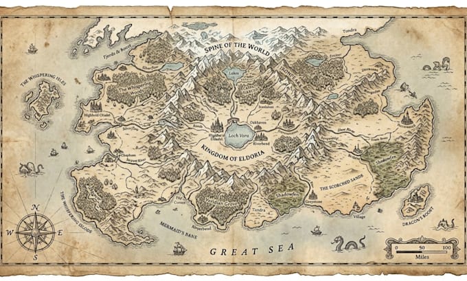 draw fantasy world map illustration rpg map game map city site google map