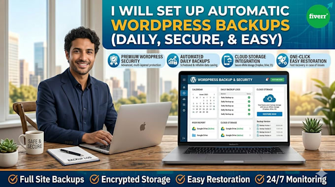 set up automatic wordpress backups daily secure offsite