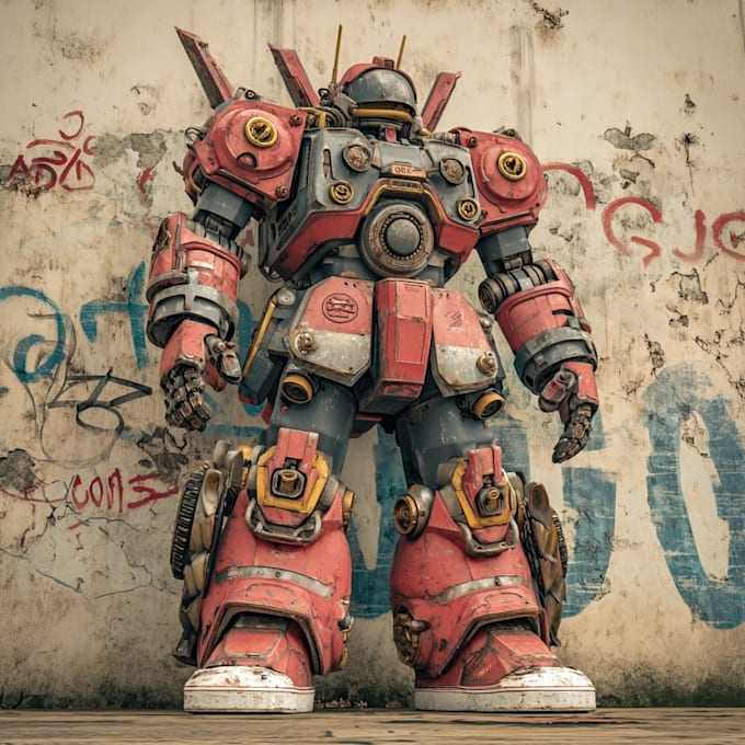 do custom mecha robot art