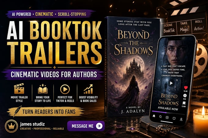create ai booktok video trailers for authors