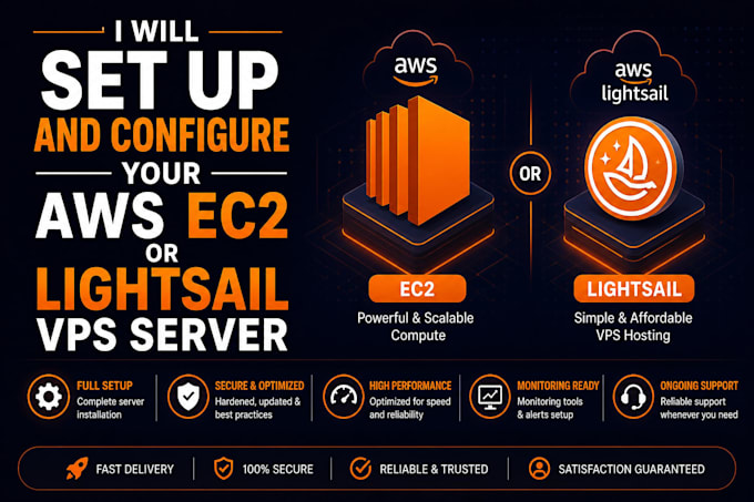 set up and configure your AWS ec2 or lightsail vps server