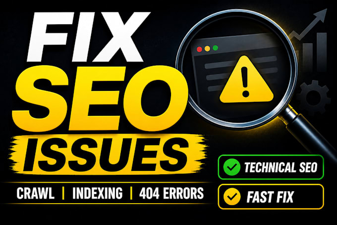 fix technical SEO issues, crawl errors, and indexing problems