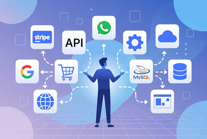 integrate stripe, apis or thirdparty services into your web
