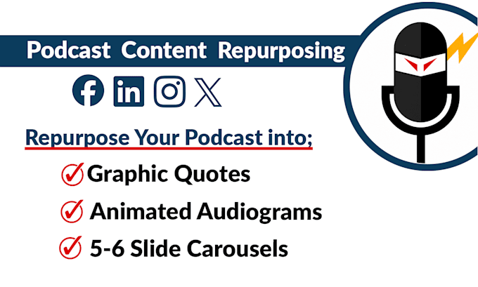 repurpose your podcast into social media posts