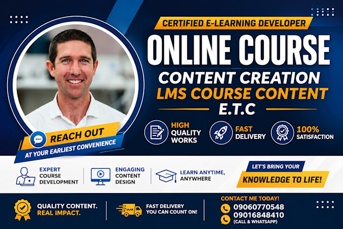 create online course content, onboarding training module, elearning video course