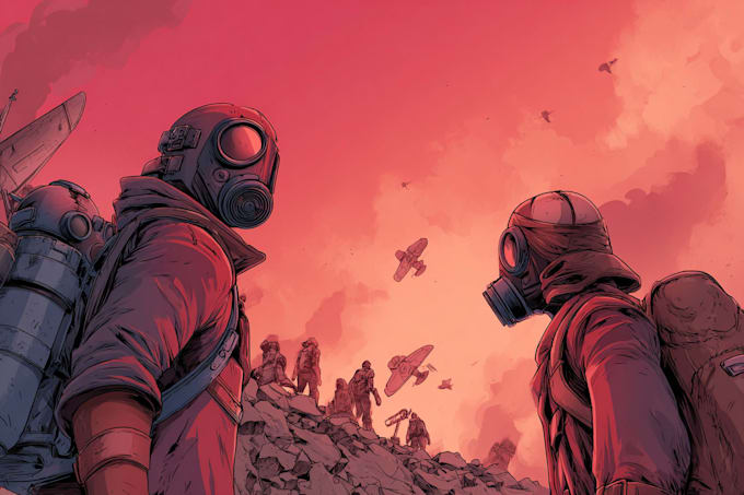 comic book illustration with comic book illustrator
